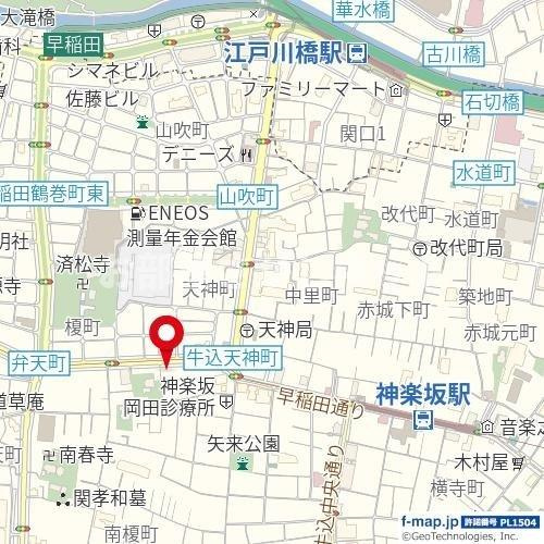 スカイコート神楽坂弐番館【おとり物件なし】#学生・社会人にオススメ！初期費用分割払いOK！の地図
