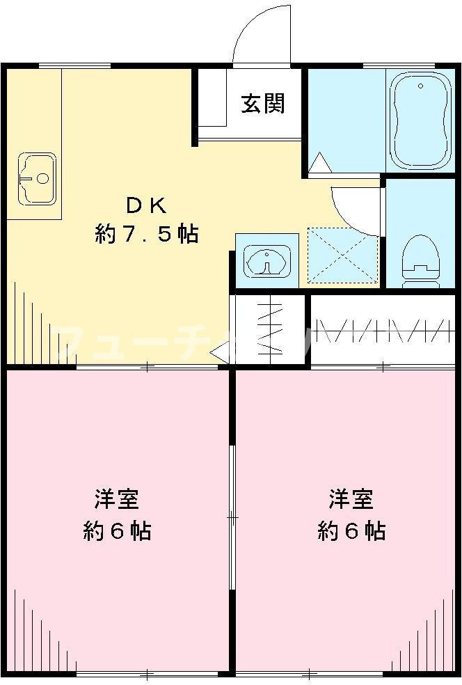 サングリーンハイツ　Bの間取り