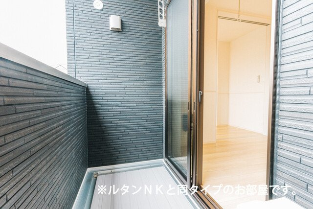 鹿黒アパート　Ｅのバルコニー