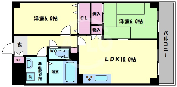 ホワイトマーブル　真田山小学校区の間取り|ホワイトマーブル　間取り