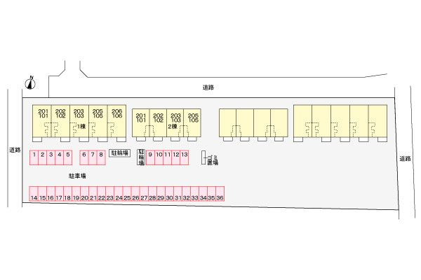 クラール福武Ｂの駐車場
