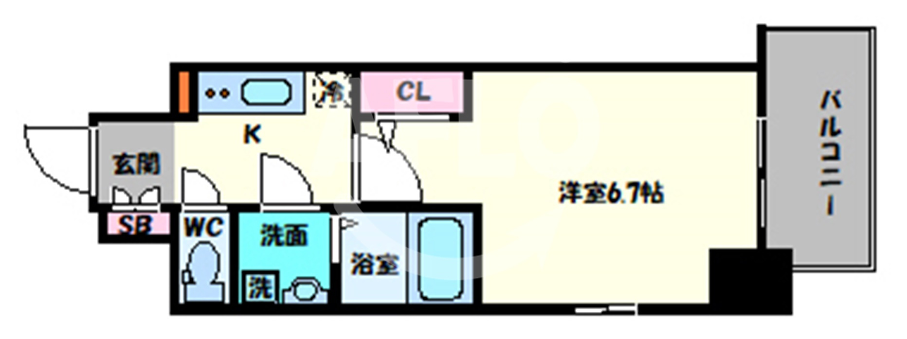 エスリード大阪上本町グリーズの間取り|エスリード大阪上本町グリース　間取り