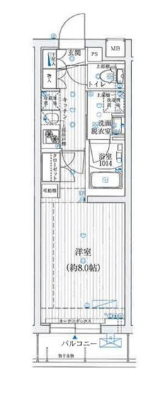 【間取り】 | Ｂ　ＣＩＴＹ　ＡＰＡＲＴＭＥＮＴ　ＴＯＫＹＯ　ＳＯＵＴＨ
