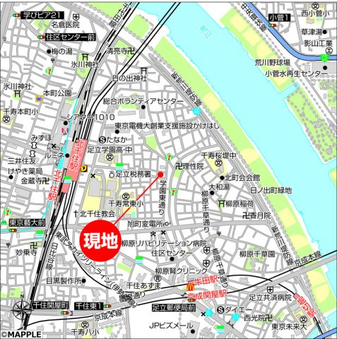ノール　アサヒの地図