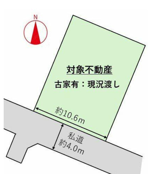 倉敷市茶屋町　1区画の土地図