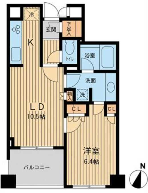 アーデン駒沢パークフロント　ペット相談　ネット無料　日勤管理人の間取り