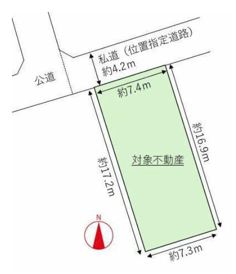 倉敷市田ノ上　1区画の区画図