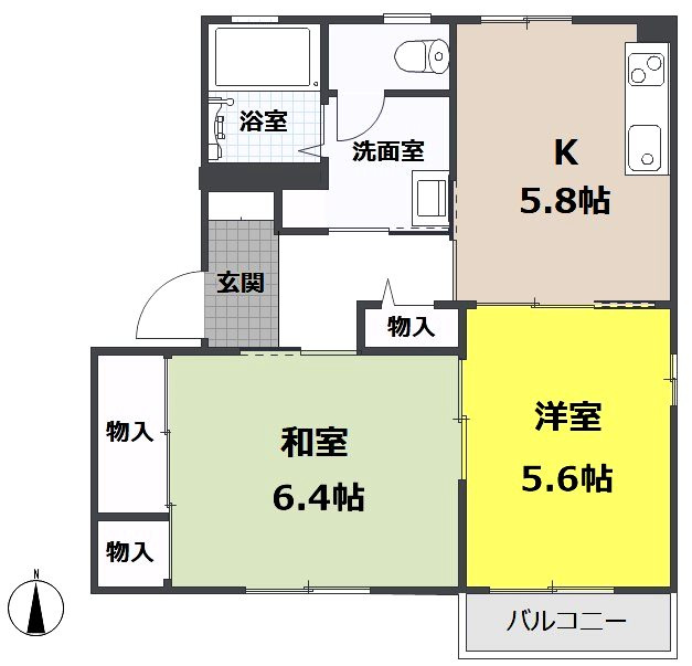 メゾン　ド　ボヌールの間取り