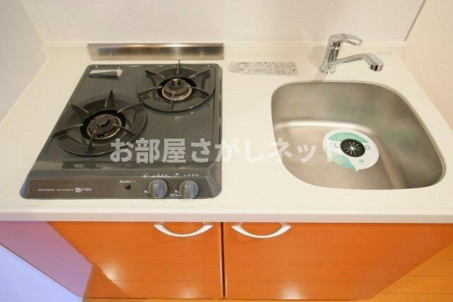 スカイコート・ヴィーダ五反田ウエスト【おとり物件なし】#学生・社会人にオススメ！のキッチン|システムキッチン（2口ガスコンロ）