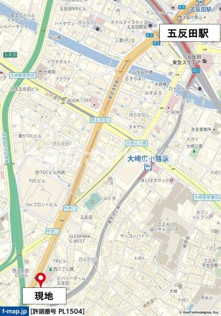 スカイコート・ヴィーダ五反田ウエスト【おとり物件なし】#学生・社会人にオススメ！の地図