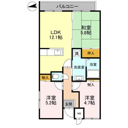 サンコート千代田の間取り