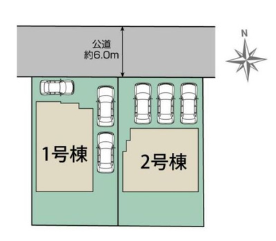 【区画図】 | ☆☆☆新築分譲　郡山市安積町笹川中ノ渡戸TE　全２棟－①！！ | 全体区画図です