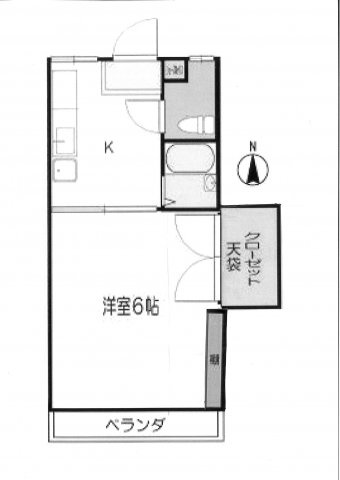 【間取り】 | パラシオンN | 1K
