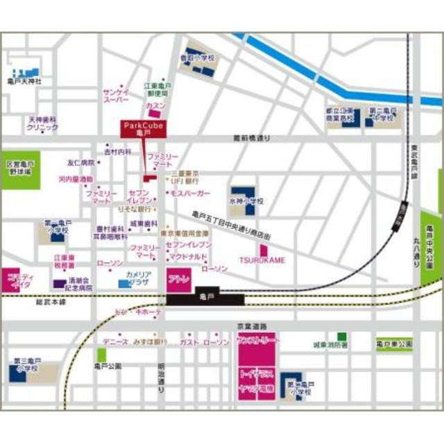 パークキューブ亀戸の地図