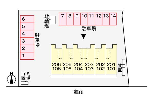 Ⅹ．ライツ・平井の駐車場