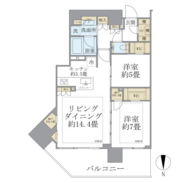 グランドシティタワー月島の間取り