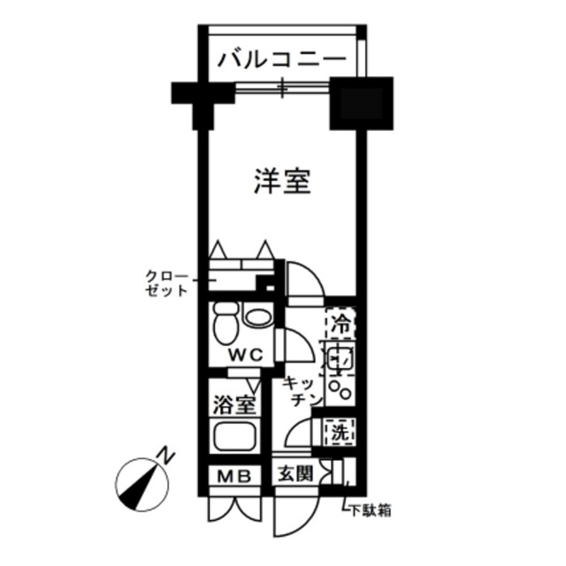 新品家具付きマンション日本橋人形町15(KaGood東京)の間取り|※間取りと異なる場合は現状を優先します。