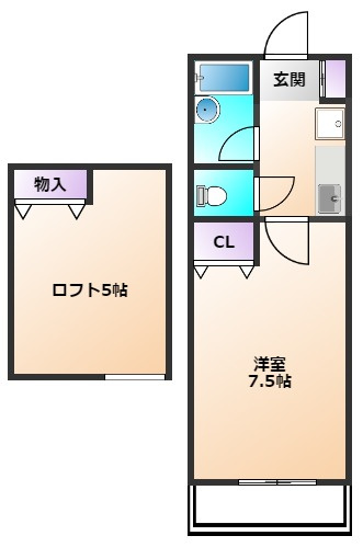東久留米市南町２丁目のアパートの間取り