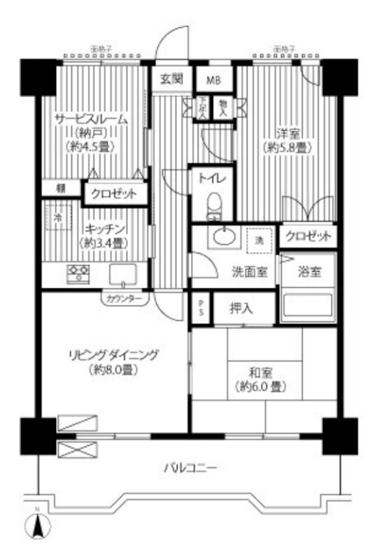 関寅ビル第２の間取り