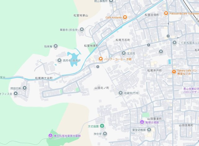 京都市西京区山田北ノ町　第1期　新築一戸建ての地図