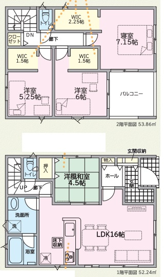 和歌山市古屋　第1期　新築一戸建ての間取り|2号地