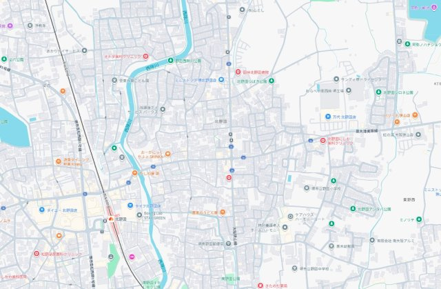 堺市東区北野田　第3期　新築一戸建ての地図