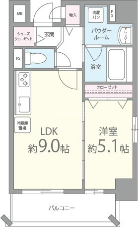 huit arbre上町台の間取り