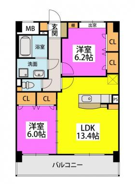 ポワッソン ルージュの間取り