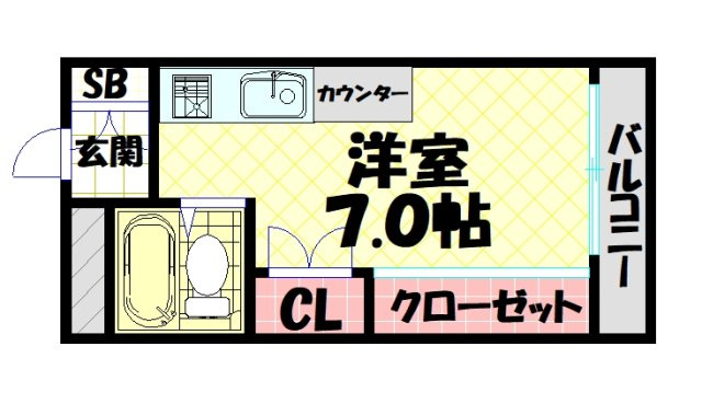 【間取り】 | 大国町池田マンション