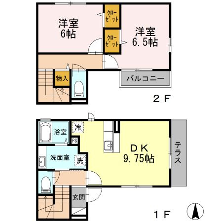 【間取り】 | DeTsuFiume2(フューメⅡ)