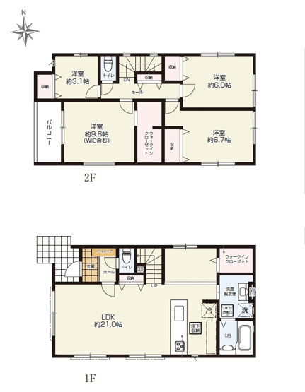 【間取り】 | 葵区新伝馬3期　新築戸建　1号棟