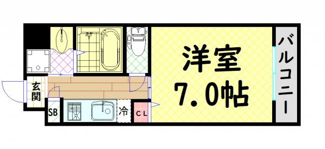 【間取り】 | コンチネンタル難波東