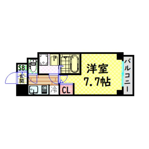 【間取り】 | S-RESIDENCE難波EAST