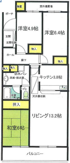 サンハイツたかくら Ｄ棟の間取り
