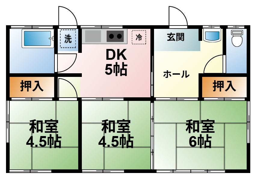 東郷貸家の間取り