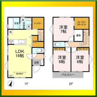【間取り】 | 西原町5丁目貸家