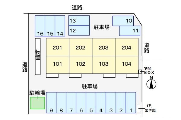 フランの駐車場