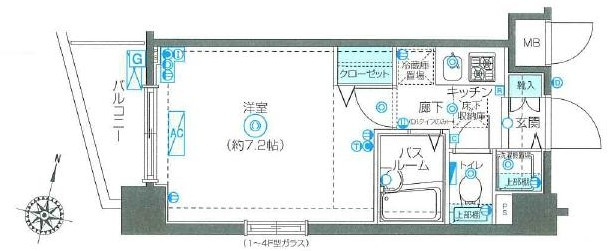 新品家具付きマンション下平間32(KaGood神奈川)の間取り|※間取りと異なる場合は現状を優先します。