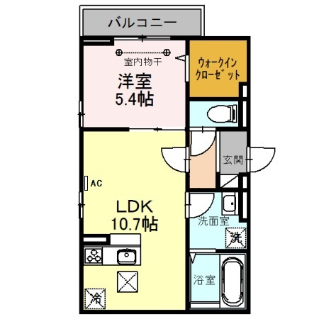 ベルプラージュ魚住の間取り