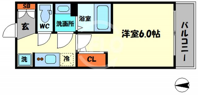 エステムプラザ福島ジェネル　吉野小学校の間取り|エステムプラザ福島ジェネル　間取り