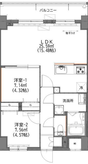 【間取り】 | マイコート日野新町(マイコートヒノシンマチ)