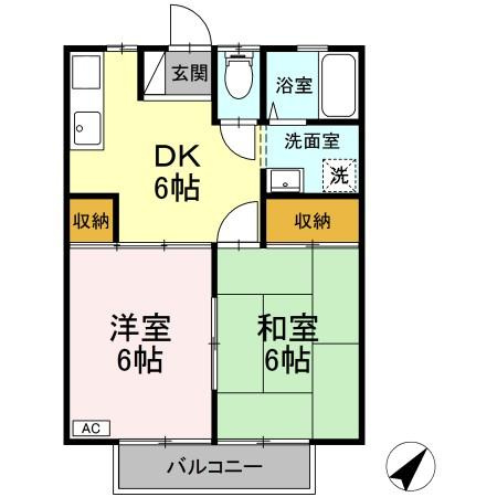 ハイツリバーランドの間取り