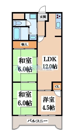 【間取り】 | 瓢箪山第2大発マンション