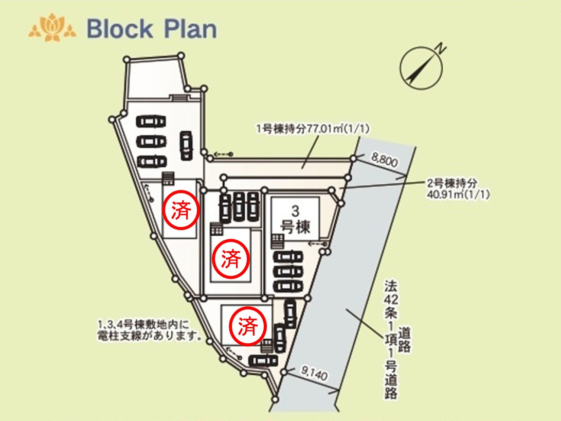 いわき市常磐下湯長谷町　 ご案内も即日ご対応可能☆の区画図|全体区画図です。