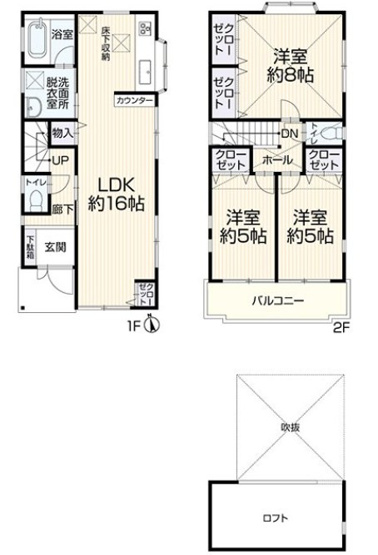 【間取り】 | 八尾市福栄町1丁目戸建　上之島小学校区　近鉄河内山本駅