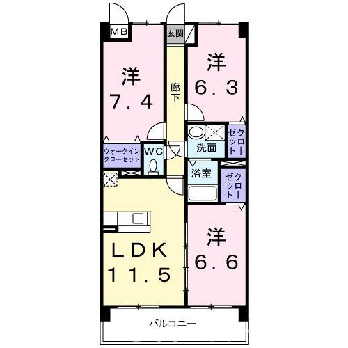 サン　ビオラの間取り