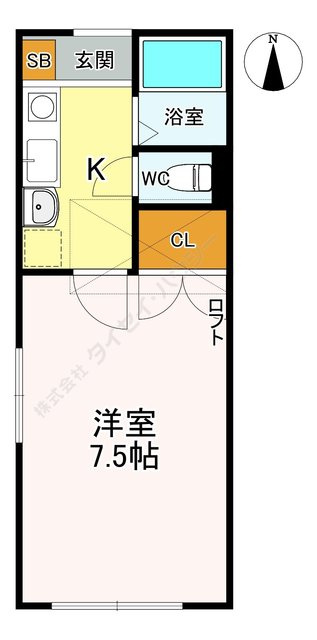 サンハイツ旭ヶ丘の間取り