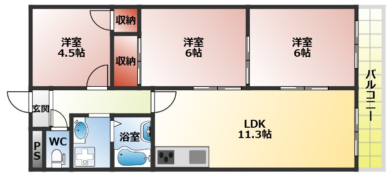 ウィルコートの間取り
