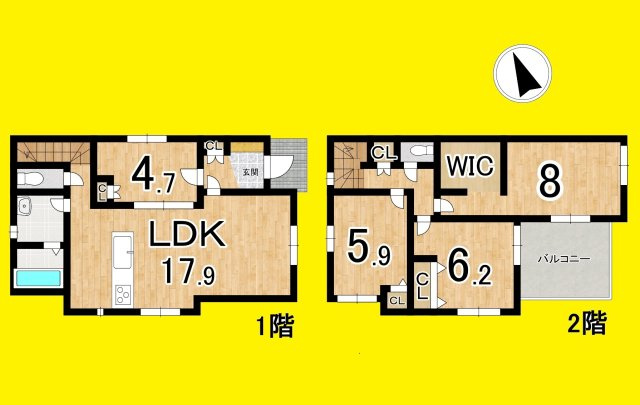 焼津市小川新町4期の間取り