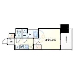 プレサンス深江橋ラヴィゲートの間取り|プレサンス深江橋ラヴィゲート　間取り